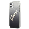 Guess Glitter Gradient Script - Etui iPhone 12 mini (czarny) (GUHCP12SPCUGLSBK)