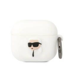 Karl Lagerfeld Silicone NFT Karl Head 3D - Etui AirPods 3 (biały) (KLA3RUNIKH)