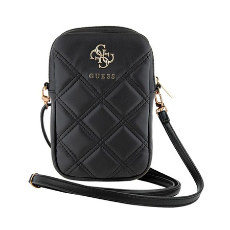 Guess Zip Quilted 4G - Torebka na telefon (czarny) (GUWBZPSQSSGK)