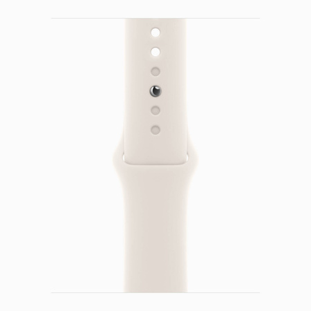 Apple Watch SE GPS + Cellular 40mm Koperta z aluminium w kolorze księżycowej poświaty, pasek sportowy w kolorze księżycowej poświaty - M/L (MXGK3ET/A)