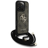 Guess 4G Big Logo Cord Strap Crossbody - Etui do iPhone 16 Pro Max (brązowy) (GUHCP16XP4GMGCRW)