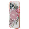 Guess IML Flower & Tonal Circle MagSafe - Etui iPhone 16 Pro Max (różowy) (GUHMP16XHFWBDCEP)