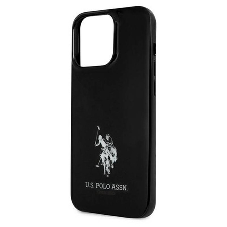 US Polo Assn Horses Logo - Etui iPhone 13 Pro Max (czarny) (USHCP13XUMHK)