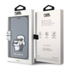 Karl Lagerfeld Booktype NFT Saffiano Karl & Choupette - Etui iPhone 14 (Srebrny) (KLBKP14SSANKCPG)