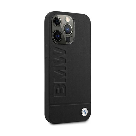 BMW Signature Logo Imprint - Etui iPhone 13 Pro Max (Czarny) (BMHCP13XSLLBK)