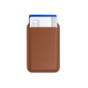 Satechi Vegan-Leather Wallet Stand -portfel i podstawka do iPhone'a z wegańskiej skóry kompatybilny z MagSafe (brązowy) (ST-VLWN)