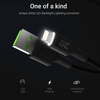 Green Cell Ray - Kabel Przewód USB - Lightning 200cm z białym podświetleniem LED, szybkie ładowanie Apple 2.4A (KABGC12)