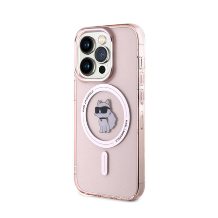 Karl Lagerfeld IML Choupette MagSafe - Etui iPhone 15 Pro Max (różowy) (KLHMP15XHFCCNOP)