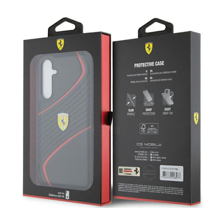 Ferrari Twist Metal Logo - Etui Samsung Galaxy S23 FE (czarny) (FEHCS23FEPTWK)
