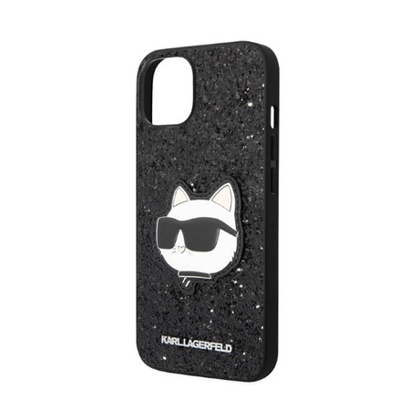 Karl Lagerfeld NFT Glitter Choupette Patch - Etui iPhone 14 Plus (czarny) (KLHCP14MG2CPK)