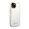 Guess Croco Collection – Etui iPhone 14 Plus (srebrny) (GUHCP14MHGCRHS)