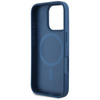 Guess Grained Printed Flower Pattern MagSafe - Etui do iPhone 16 Pro Max (niebieski) (GUHMP16XPGNMPLMB)