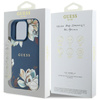 Guess Grained Printed Flower Pattern MagSafe - Etui do iPhone 16 Pro Max (niebieski) (GUHMP16XPGNMPLMB)