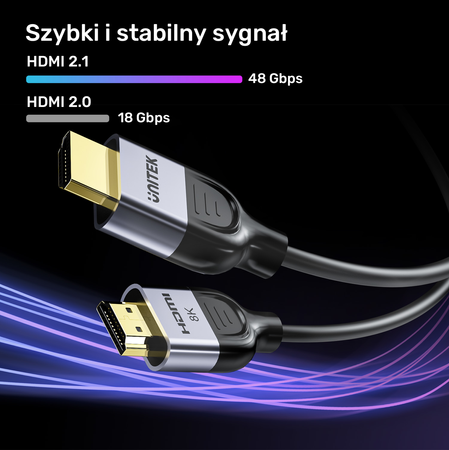 Unitek Kabel HDMI 2.1 8K 60Hz, czarny, 1,5m (C11086GY01-1.5M)