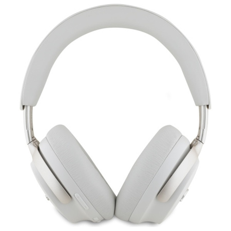 Guess Metal Script Logo - Bezprzewodowe słuchawki nauszne Bluetooth ANC + ENC (beżowy) (GUBHC22PSFCSME)