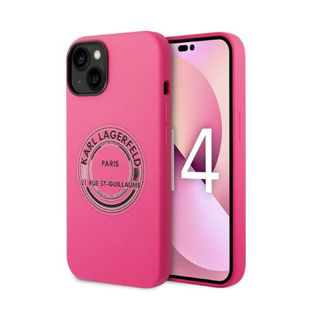 Karl Lagerfeld Silicone RSG - Etui iPhone 14 Plus (różowy) (KLHCP14MSRSGRCF)