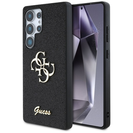 Guess Fixed Glitter Big 4G Metal Logo - Etui do Samsung Galaxy S25 Ultra (czarny) (GUHCS25LHG4SGK)