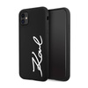 Karl Lagerfeld Silicone Signature - Etui iPhone 11 (Czarny) (KLHCN61SKSVGK)