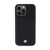 BMW Leather Diamond Pattern - Etui iPhone 15 Pro Max (czarny) (BMHCP15X22RFGK)