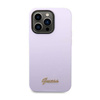 Guess Silicone Vintage - Etui iPhone 14 Pro (fioletowy) (GUHCP14LSLSMU)