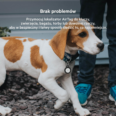 Belkin Etui na AirTag z kółkiem do kluczy, 4 szt., czarne (MSC001BTBK)