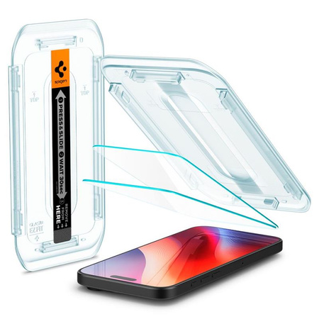 Spigen GLAS.TR EZ FIT 2-Pack - Szkło hartowane do iPhone 16 Pro 2 szt (AGL07928)