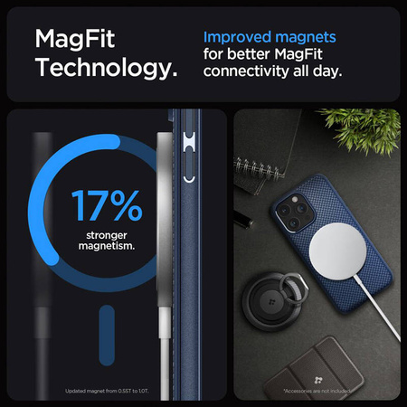 Spigen Mag Armor MagSafe - Etui do iPhone 15 Pro Max (Navy Blue) (ACS06598)
