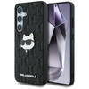 Karl Lagerfeld Leather Monogram Pin Logo Choupette Head - Etui Samsung Galaxy S25 (czarny) (KLHCS25SPGKLCHPK)
