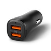 Spigen Essential EV302 - Ładowarka samochodowa 2x USB-A 30W (Czarny) (ACP08700)