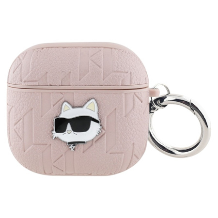 Karl Lagerfeld Monogram Choupette Head - Etui AirPods 4 (różowy) (KLA4PGCHPP)