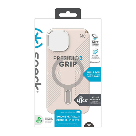 Speck Presidio2 Grip ClickLock & Magsafe - Etui iPhone 15 / iPhone 14 / iPhone 13 (Bleached Bone / Heirloom Gold / Hazel Brown) (150439-3214)