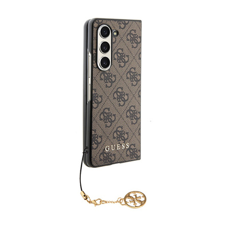 Guess 4G Charms Collection - Etui do Samsung Galaxy Z Fold 5 (brązowy) (GUHCZFD5GF4GBR)