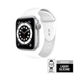 Crong Liquid - Pasek do Apple Watch 44/45/46/49 mm (biały) (CRG-44LQB-WHI)