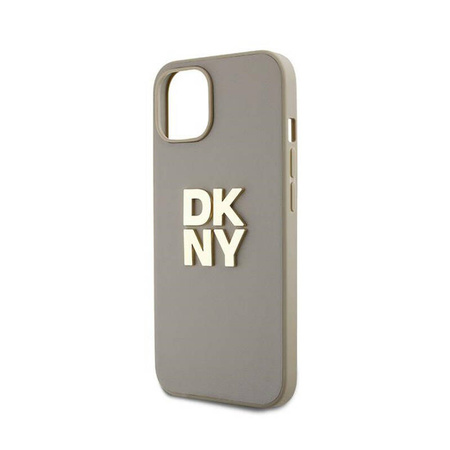 DKNY Wrist Strap Stock Logo - Etui iPhone 15 / 14 / 13 (beżowy) (DKHCP15SPBSWSE)