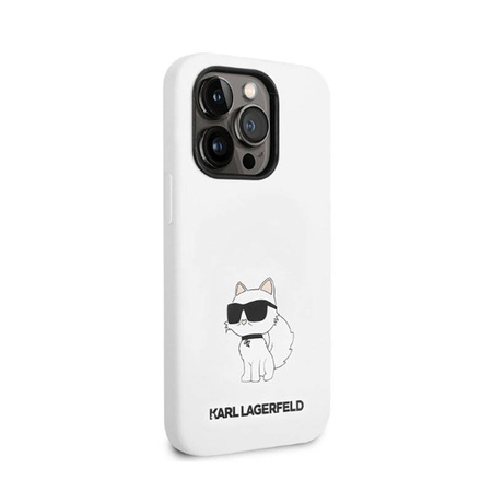 Karl Lagerfeld Silicone NFT Choupette - Etui iPhone 14 Pro Max (biały) (KLHCP14XSNCHBCH)