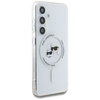 Karl Lagerfeld Button Karl & Choupette Heads Printed Logo MagSafe - Etui Samsung Galaxy S25 (biały) (KLHMS25SHLSKCH)