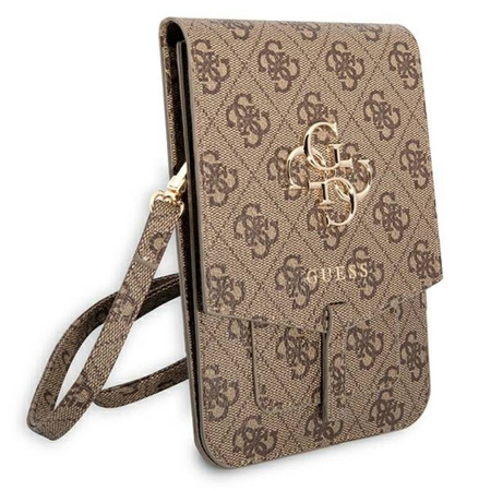 Guess 4G Big Metal Logo Phone Bag – Torba z przegrodą na smartfona (brązowy) (GUWBG4GFBR)