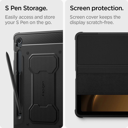Spigen Rugged Armor Pro - Etui do Samsung Galaxy Tab S9 FE 10.9" (Czarny) (ACS06857)