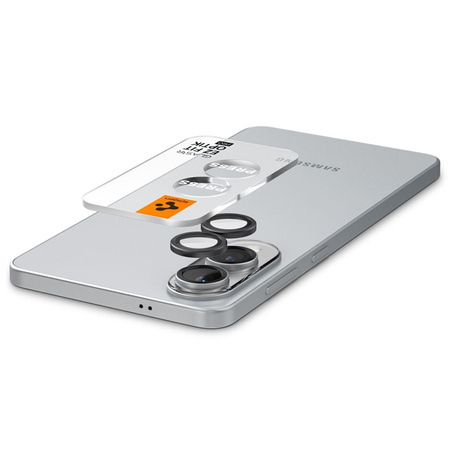 Spigen Optik Pro GLAS.TR EZ Fit Camera Protector 2-Pack - Szkło ochronne na obiektyw do Samsung Galaxy S25 Edge (2 szt)(Czarny) (AGL09413)