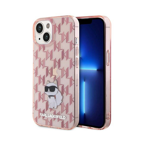 Karl Lagerfeld Monogram Choupette - Etui iPhone 15 (różowy) (KLHCP15SHNCMKLP)