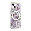 Guess Flower MagSafe - Etui iPhone 14 Plus (Przezroczysty) (GUHMP14MHCFWST)