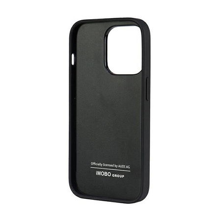 Audi Genuine Leather - Etui iPhone 14 Pro (Czarny) (AU-TPUPCIP14P-Q8/D1-BK)