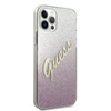 Guess Glitter Gradient Script - Etui iPhone 12 Pro Max (różowy) (GUHCP12LPCUGLSPI)