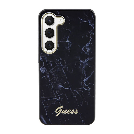 Guess Marble Collection - Etui Samsung Galaxy S23 (czarny) (GUHCS23SPCUMAK)