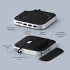 Satechi Mac Mini M4 Stand & Hub SSD - aluminiowa podstawka do Mac Mini z Hub USB-C (host USB-C 3.2 gen. 2, 2x USB-A 3.2 10Gpbs,USB-A 2.0 480Mbps, czytnik kart SD 4.0 UHS-II do 312 MB/s, kieszeń na dysk SSD NVMe) - srebrna (ST-GNMMES)