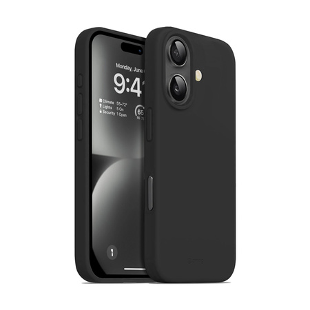 Crong Color Cover - Etui iPhone 16 (czarny) (CRGCOLRIP1661BLK)