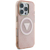 Guess IML Metal Glitter 4G Circle Triangle MagSafe - Etui do iPhone 16 Pro Max (różowy) (GUHMP16XHG4PRTGP)