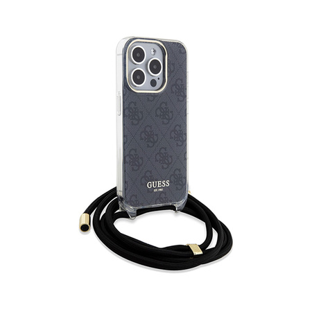 Guess Crossbody Cord 4G Print - Etui iPhone 15 Pro Max (czarny) (GUHCP15XHC4SEK)
