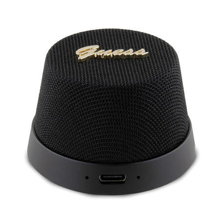 Guess Magnetic Script Metal Logo - Głośnik Bluetooth V5.3 (czarny) (GUWSC3ALSMK)