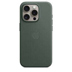 Apple Etui z tkaniny FineWoven z MagSafe do iPhone’a 15 Pro - wieczna zieleń (MT4U3ZM/A)